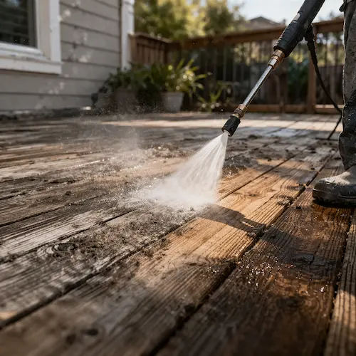Deck pressure washing and cleaning service in Waco Texas