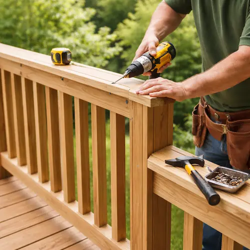 Deck restoration and staining on a Lorena TX residential property