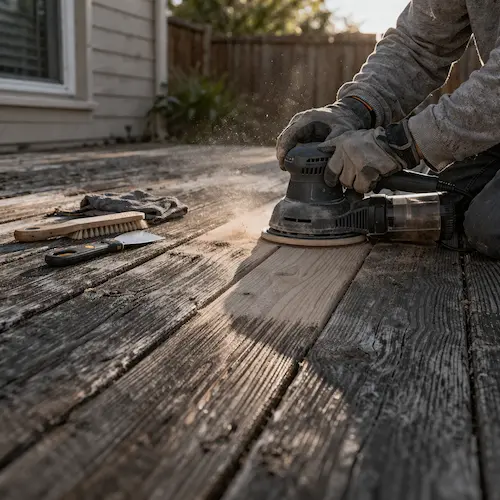 Deck repair and structural work on a Bellmead TX residential property