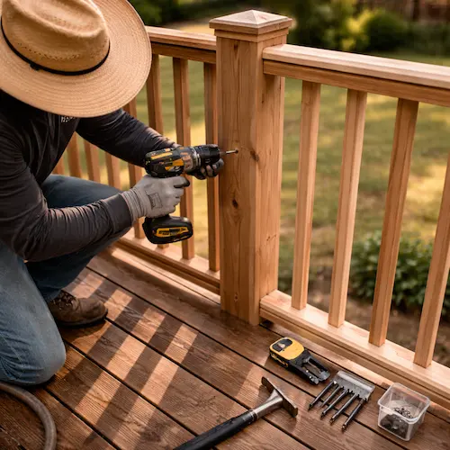 Large deck repair and restoration project at a China Spring TX property