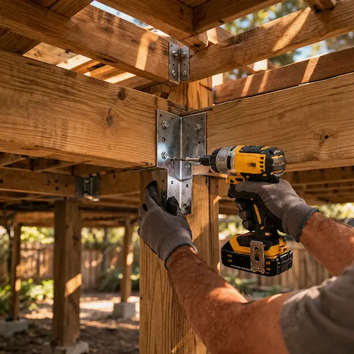 Deck post and joist structural repair in Waco TX